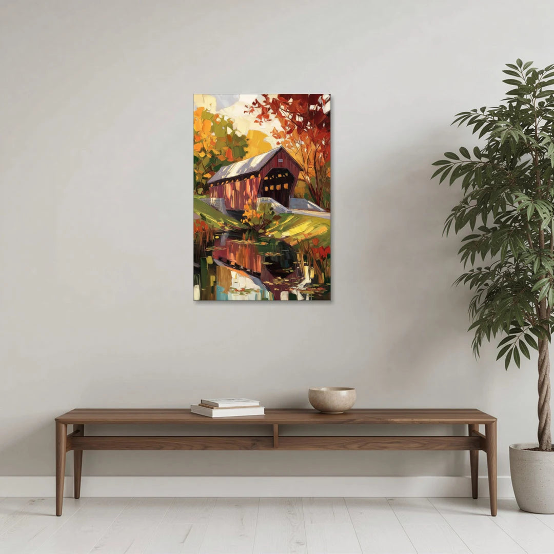 Lancaster Covered Bridges - Canvas Wall Art - Coffee Table - 24x36