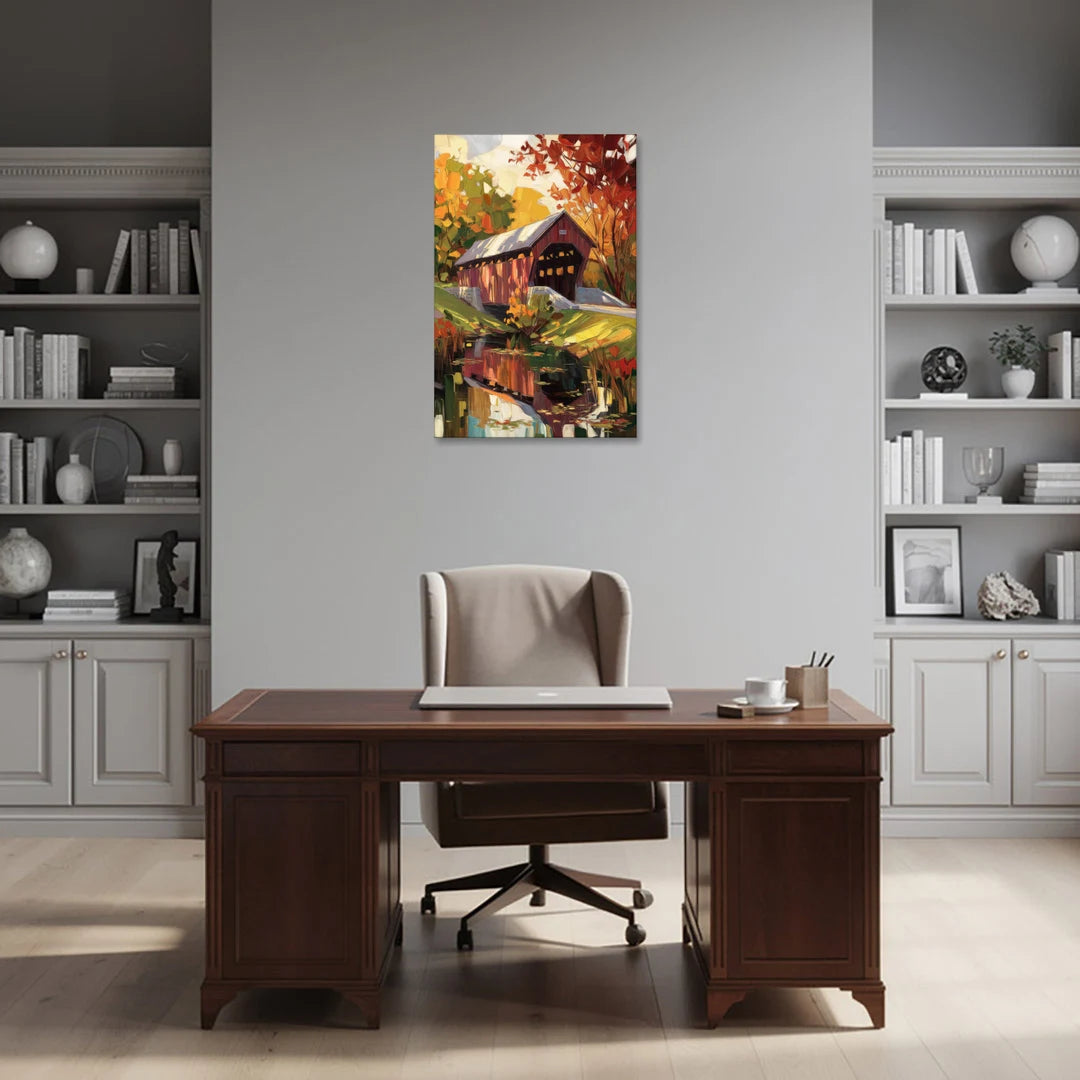 Lancaster Covered Bridges - Canvas Wall Art - Office - 24x36