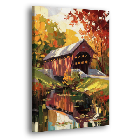 Lancaster Covered Bridges - Canvas Wall Art - Side