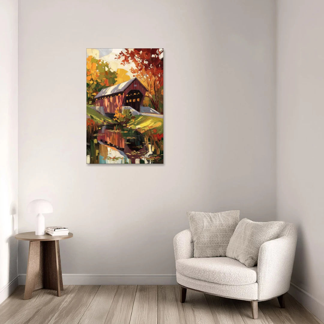 Lancaster Covered Bridges - Canvas Wall Art - Sofa - 24x36