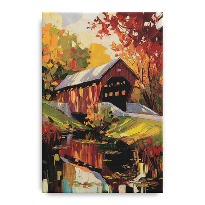 Lancaster Covered Bridges Front - Canvas Wall Art