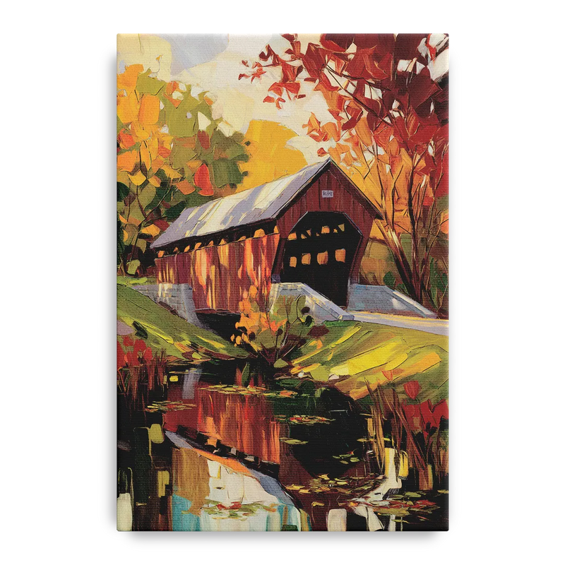 Lancaster Covered Bridges Front - Canvas Wall Art