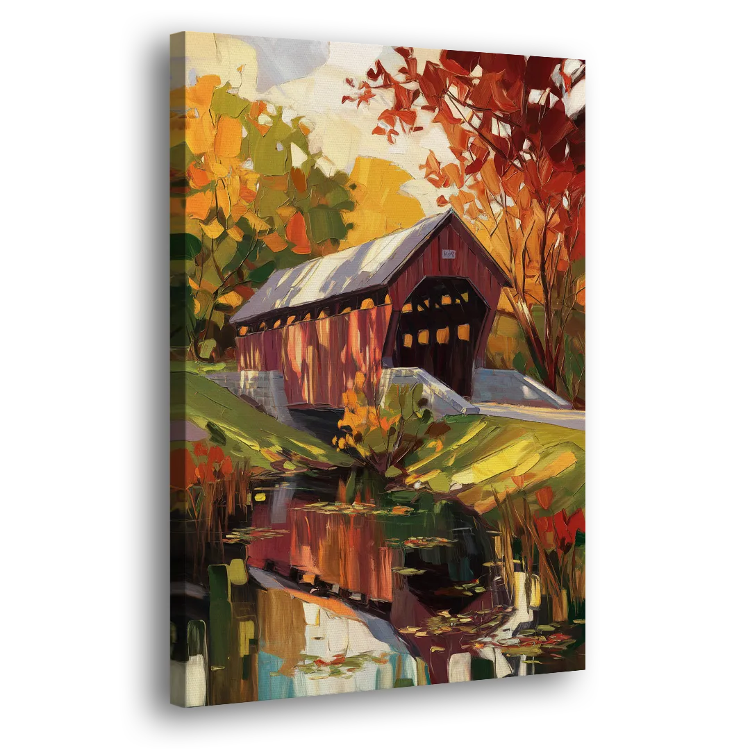 Lancaster Covered Bridges Side - Canvas Wall Art