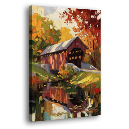 Lancaster Covered Bridges Side - Canvas Wall Art