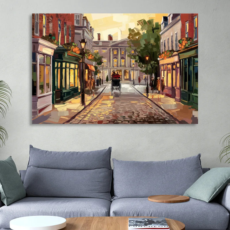 Lancaster Historic Downtown Sitting Room - Canvas Wall Art