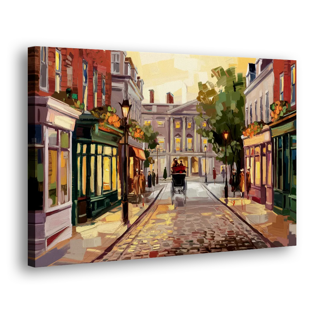 Lancaster Historic Downtown Side - Canvas Wall Art