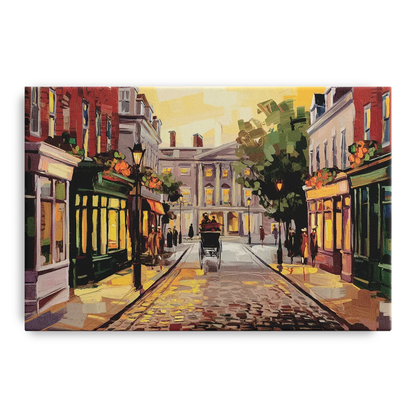 Lancaster Historic Downtown Front - Canvas Wall Art