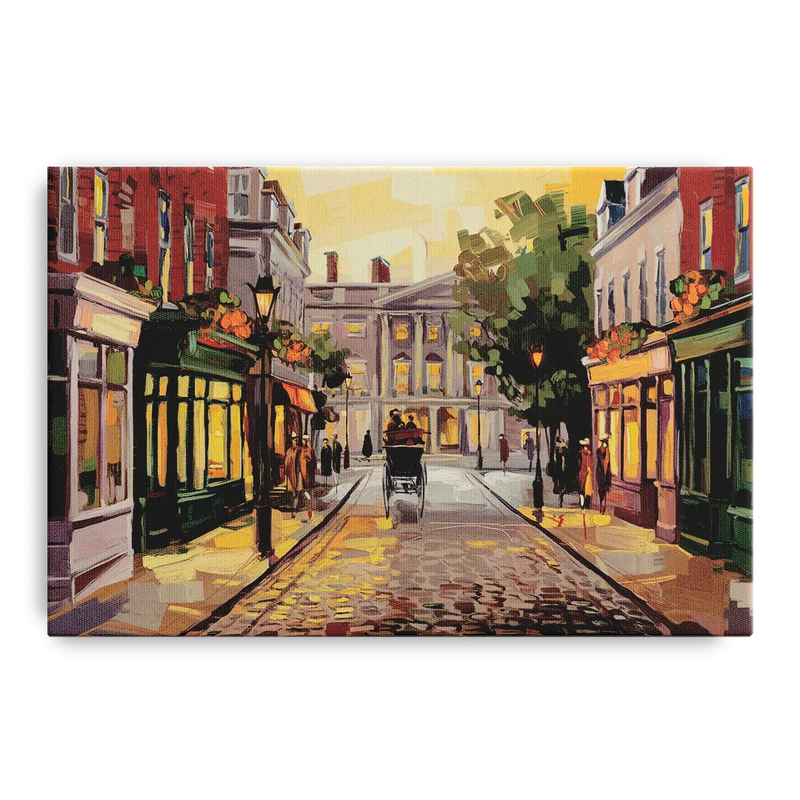 Lancaster Historic Downtown Front - Canvas Wall Art