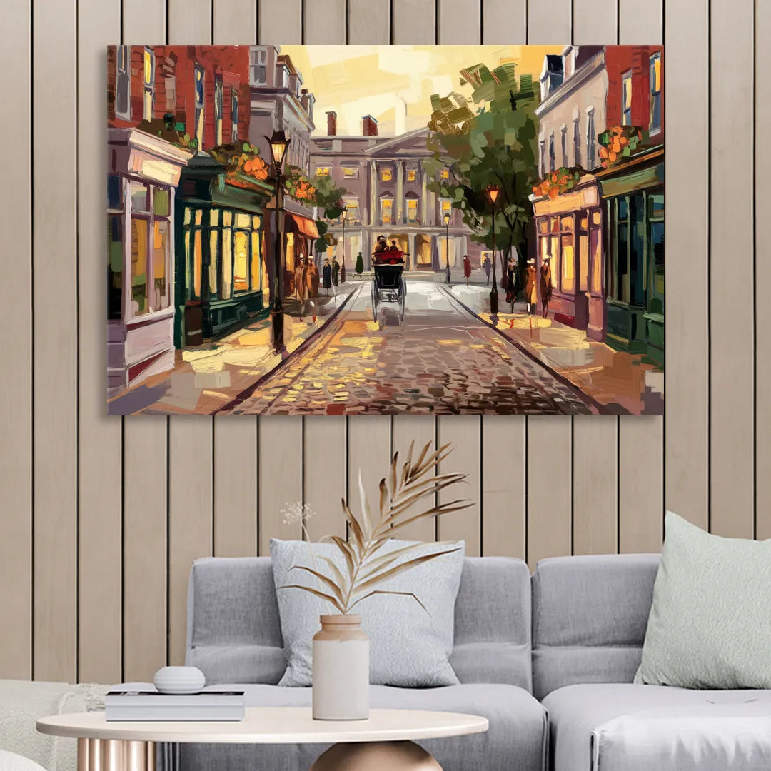 Lancaster Historic Downtown Living Room - Canvas Wall Art