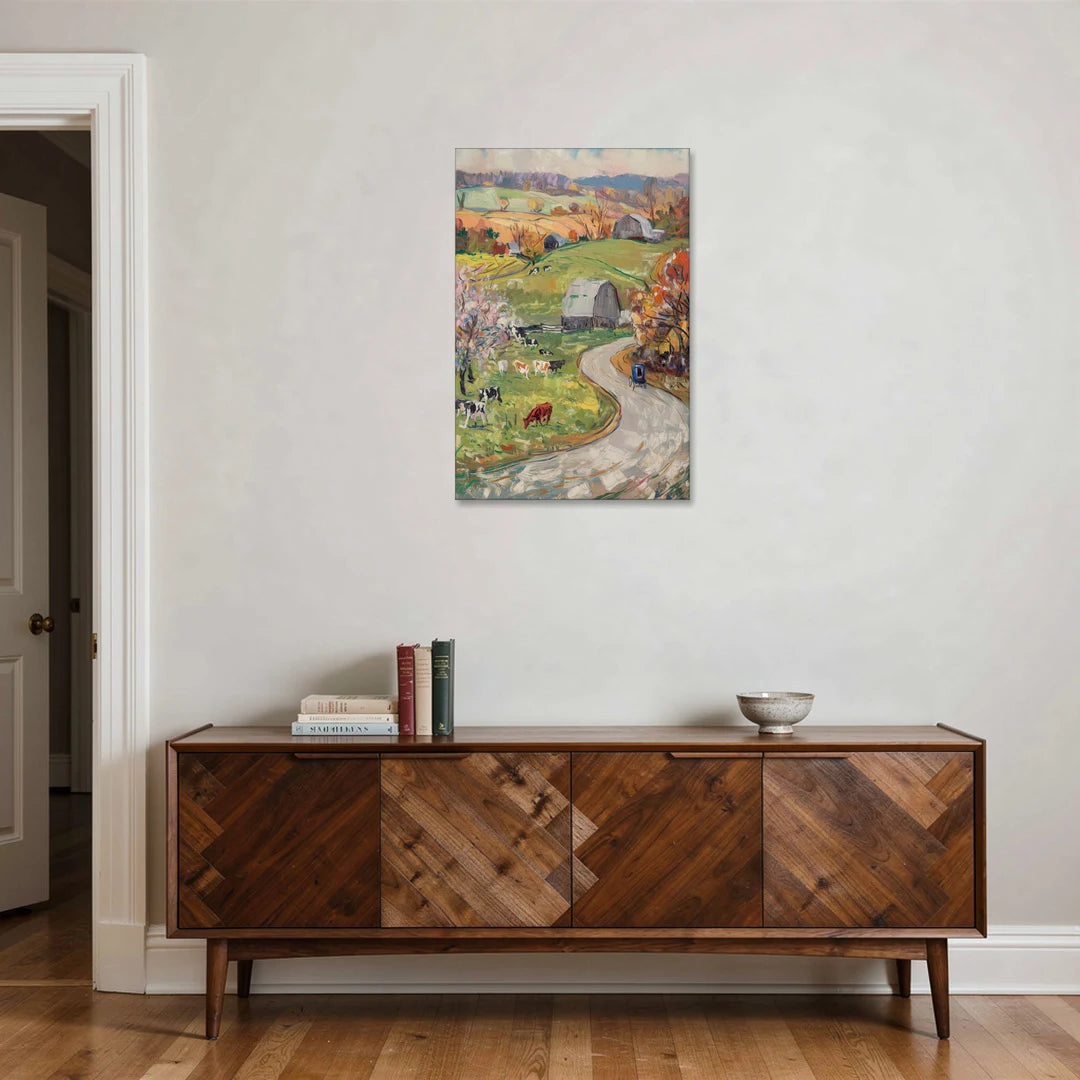 Lancaster PA Seasons - Canvas Wall Art - Coffee Table - 24x36