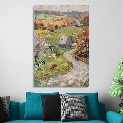 Lancaster PA Seasons Living Room - Canvas Wall Art