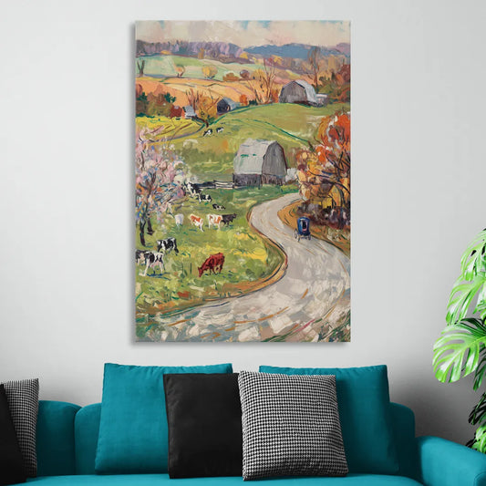 Lancaster PA Seasons Living Room - Canvas Wall Art