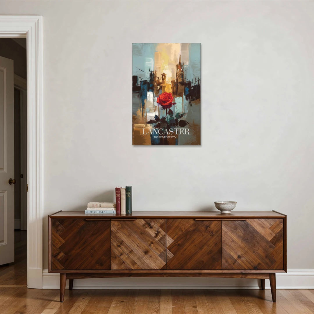 Lancaster Red Rose City - Canvas Wall Art - Coffee Table - 24x36