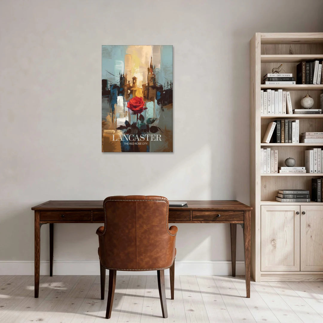 Lancaster Red Rose City - Canvas Wall Art - Office - 24x36