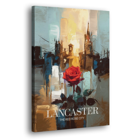 Lancaster Red Rose City - Canvas Wall Art - Side