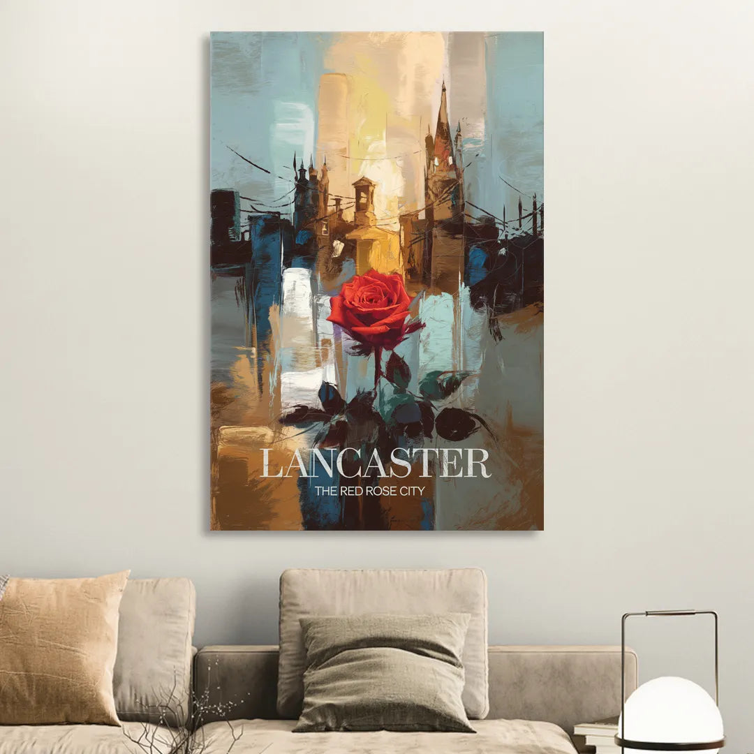 Lancaster Red Rose City Sitting Room - Canvas Wall Art