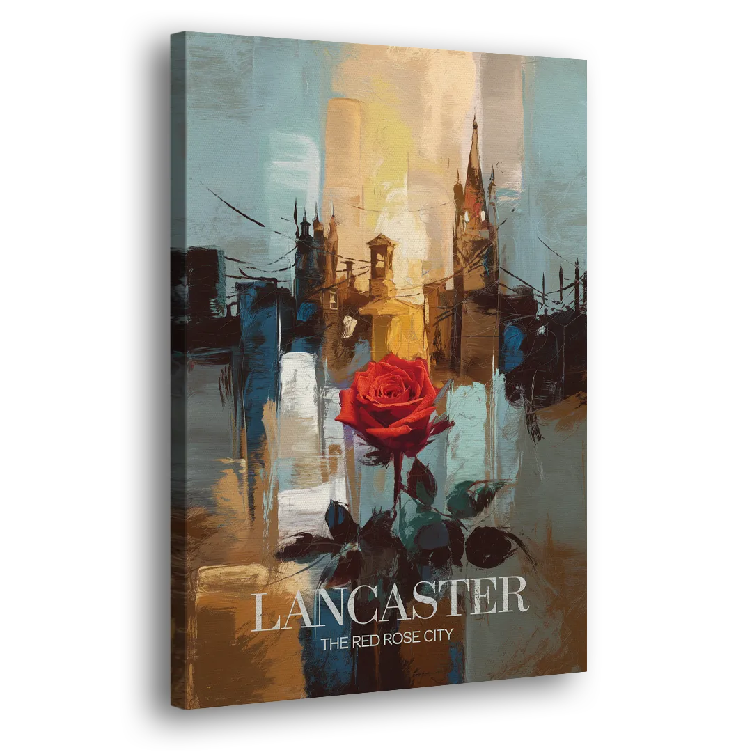 Lancaster Red Rose City Side - Canvas Wall Art