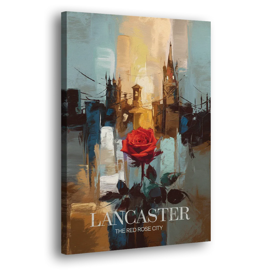 Lancaster Red Rose City Side - Canvas Wall Art