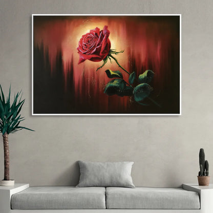 Lancaster Red Rose City Heritage Living Room - White Canvas Wall Art