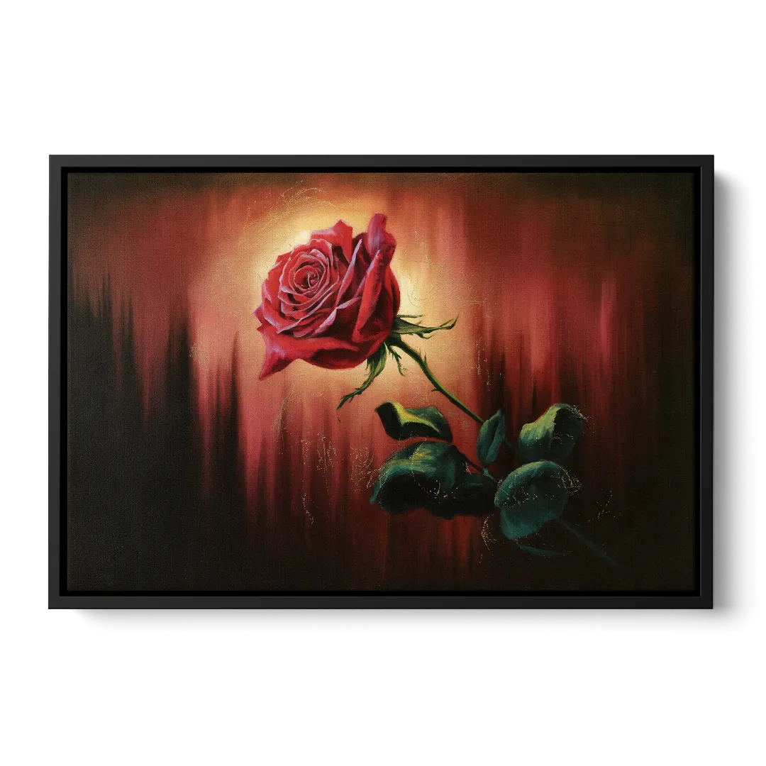 Lancaster Red Rose City Heritage Front - Black Canvas Wall Art
