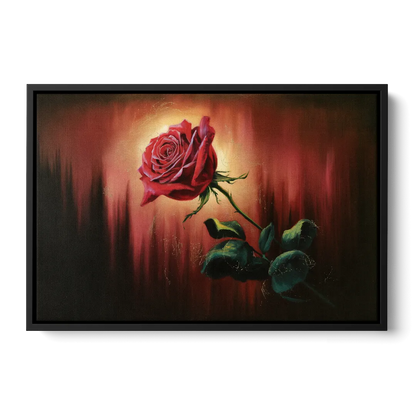 Lancaster Red Rose City Heritage Front - Black Canvas Wall Art