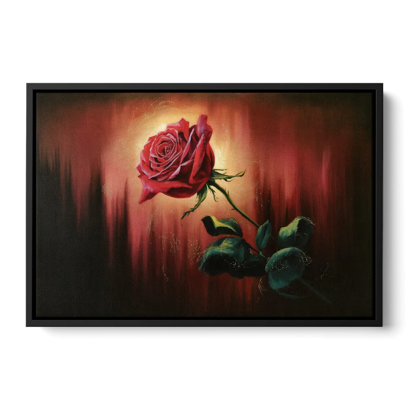 Lancaster Red Rose City Heritage Front - Black Canvas Wall Art