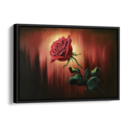 Lancaster Red Rose City Heritage Side - Black Canvas Wall Art