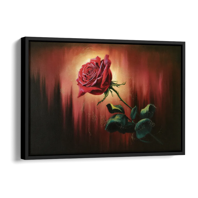 Lancaster Red Rose City Heritage Side - Black Canvas Wall Art