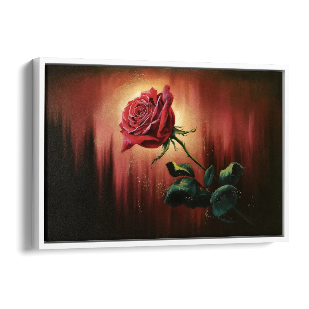 Lancaster Red Rose City Heritage Side - White Canvas Wall Art