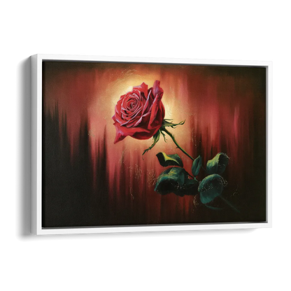 Lancaster Red Rose City Heritage Side - White Canvas Wall Art