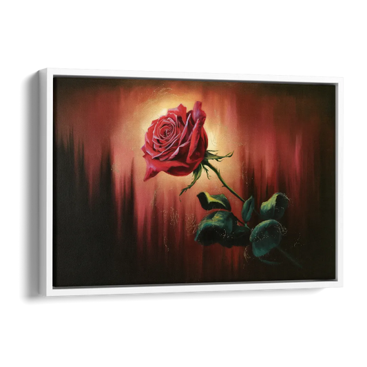 Lancaster Red Rose City Heritage Side - White Canvas Wall Art