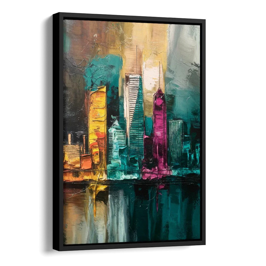 Lancaster Scenic Skyline Side - Black Canvas Wall Art