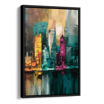 Lancaster Scenic Skyline Side - Black Canvas Wall Art