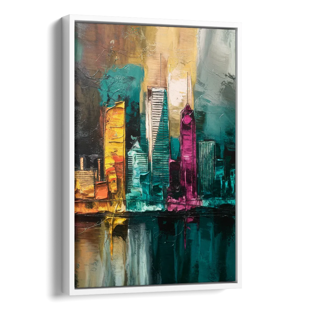 Lancaster Scenic Skyline Side - White Canvas Wall Art