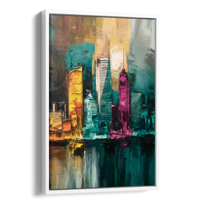 Lancaster Scenic Skyline Side - White Canvas Wall Art