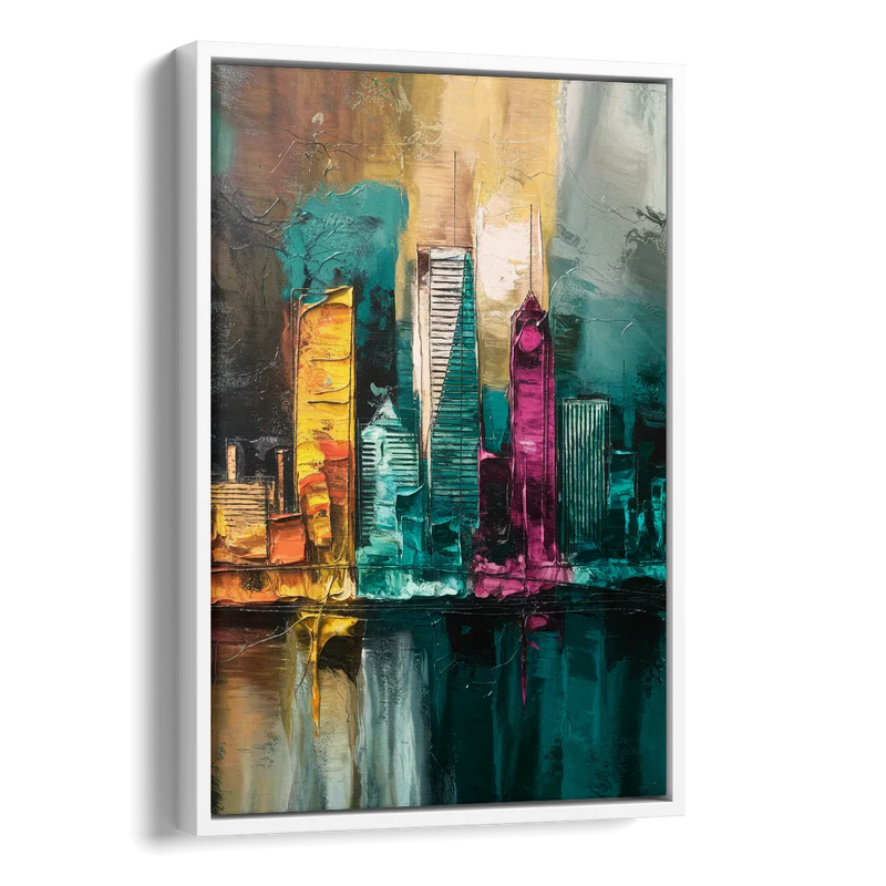 Lancaster Scenic Skyline Side - White Canvas Wall Art