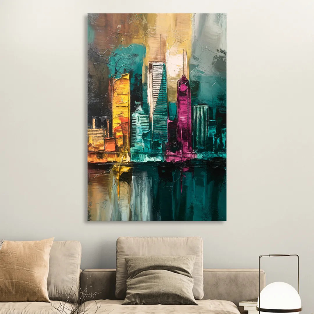 Lancaster Scenic Skyline Living Room - Canvas Wall Art