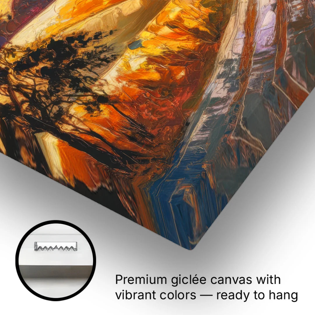 Lancaster Sunset Views - Canvas Wall Art - Gallery Wrap Corner