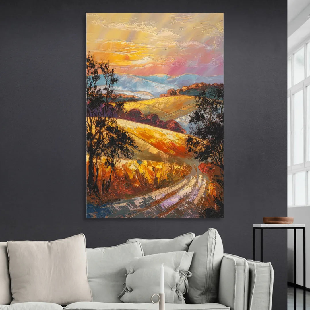 Lancaster Sunset Views Sitting Room - Canvas Wall Art