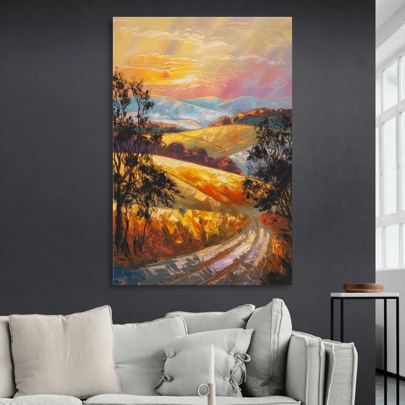 Lancaster Sunset Views Sitting Room - Canvas Wall Art