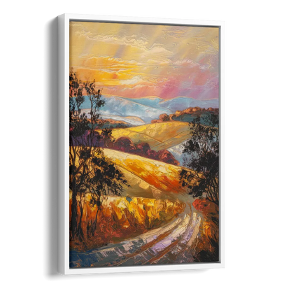 Lancaster Sunset Views Side - White Canvas Wall Art