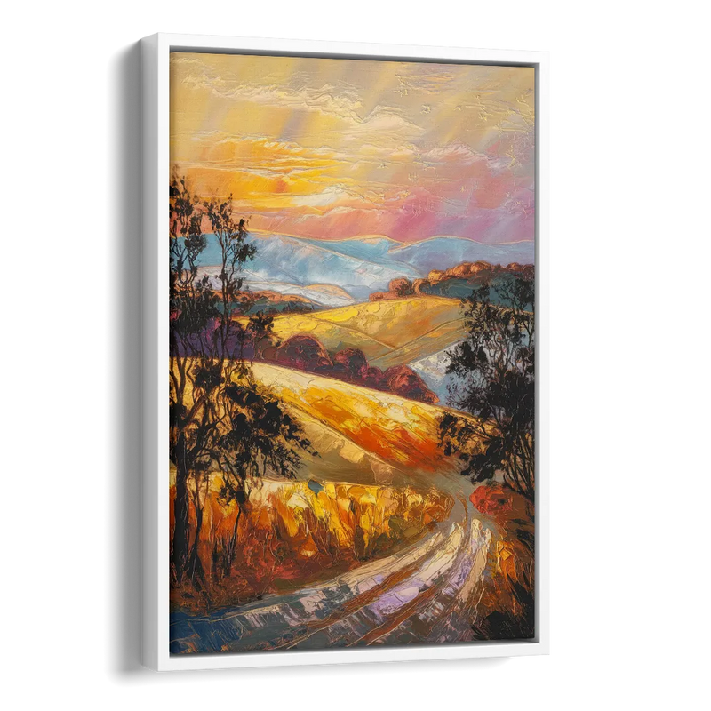 Lancaster Sunset Views Side - White Canvas Wall Art