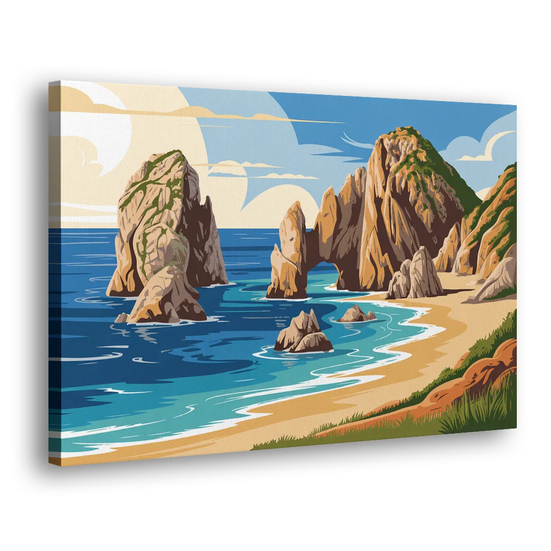Land’s End Rock Formations Side - Canvas Wall Art