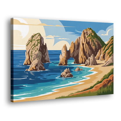 Land’s End Rock Formations Side - Canvas Wall Art