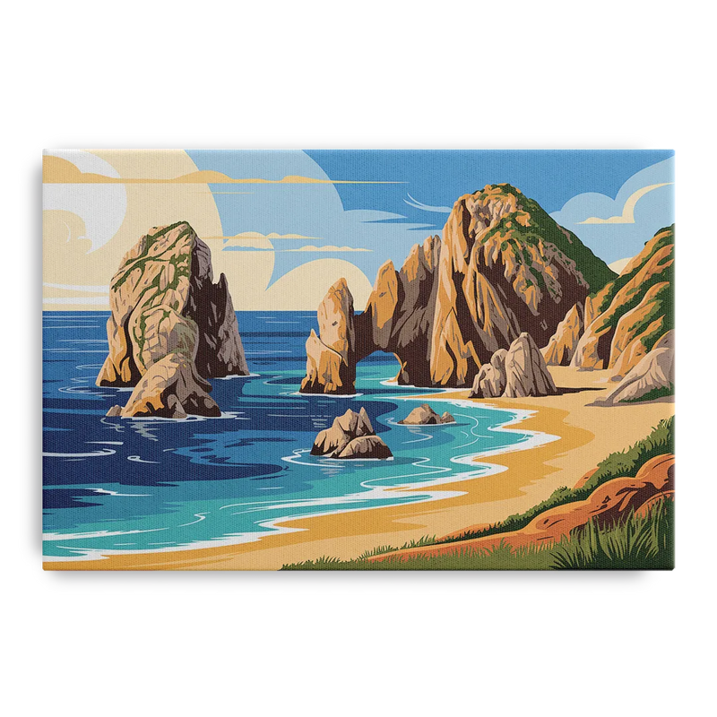 Land’s End Rock Formations Front - Canvas Wall Art