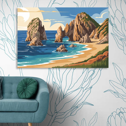 Land’s End Rock Formations Sitting Room - Canvas Wall Art