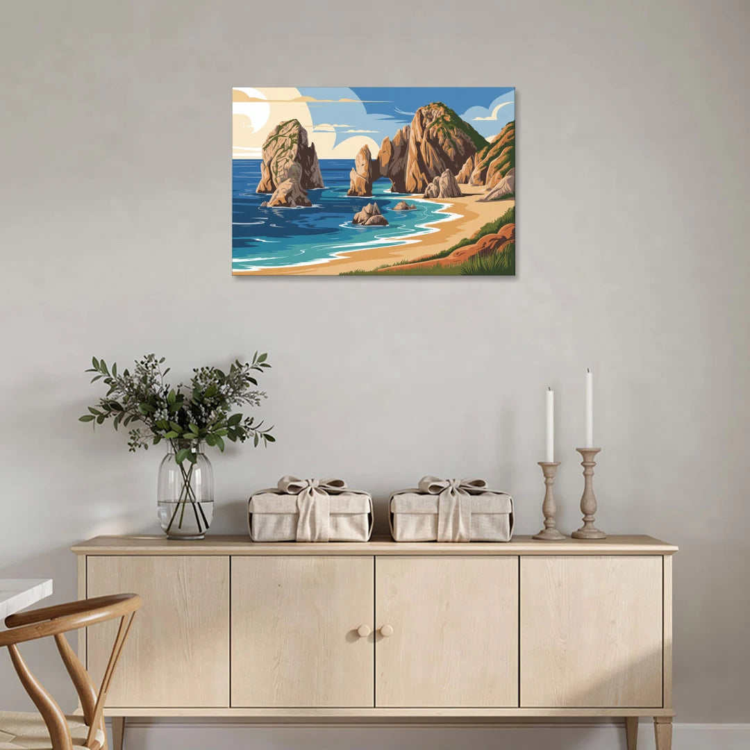 Land’s End Rock Formations - Canvas Wall Art - Coffee Table - 36x24