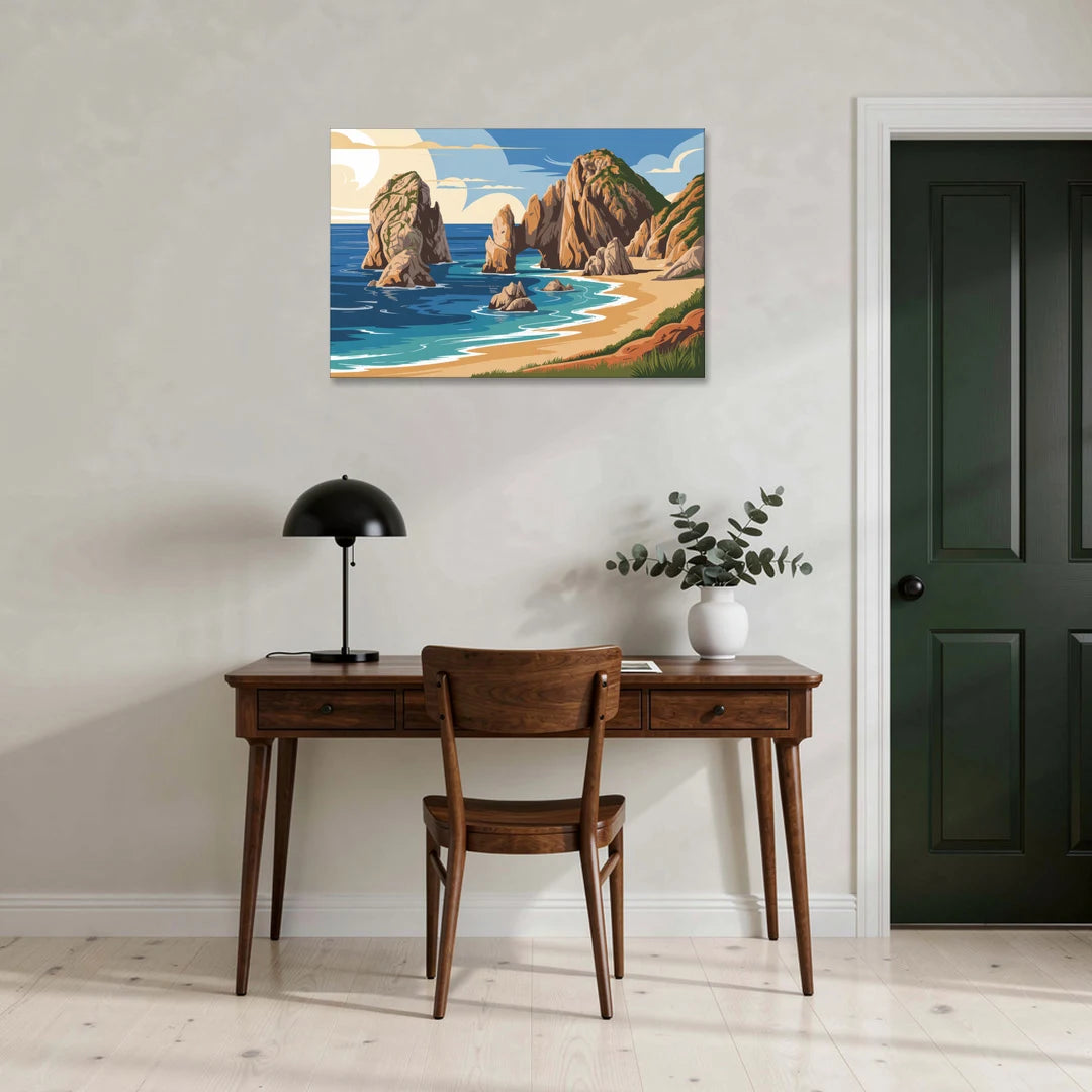 Land’s End Rock Formations - Canvas Wall Art - Office - 36x24