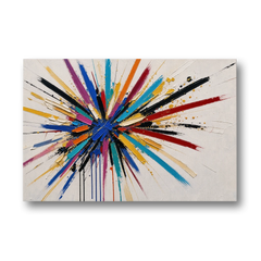Large Abstract Canvas Art of a Cobalt Burst - Canvas Wall Art - Front