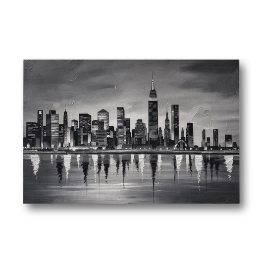 Large Black and White Wall Art for Living Room - Canvas Wall Art - Front